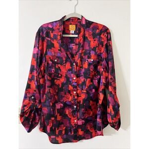 Ruby Rd Multicolor Button Up Top Women's Size 18W